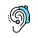 청각 없음 icon