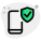 Cell phone shield protection and firewall badge icon