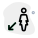Moving in direction south west direction icon