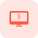 Internet banking and online purchase on desktop computer icon