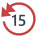 15 segundos Retroceder icon