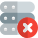 Delete files from the database server isolated on a white background icon
