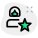 Star female employee of the month layout icon