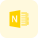 Microsoft OneNote is a computer program for free-form information gathering and multi-user collaboration icon