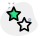 Two star ratings for average online portfolio feedback icon