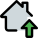 House for sale with up arrow isolated on a white background icon