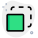 Square box shape selection application button, equal sides. icon