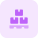 Series of boxes on pallet box support icon