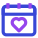 Calendar heart icon