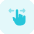 Single finger touch with slide left and right feature icon