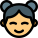 Chinese woman face avatar with happy emotions icon