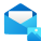 Открытый конверт с маркой icon