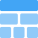Multiple sections with wide top horizontal column icon