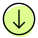 Down arrow direction button to download and save icon