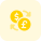 Dollar to euro money exchange service, forex exchange icon