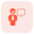 Chatting with business peers messenger application function layout icon