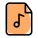 Music for playback in a MP3 format icon