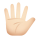 手指张开的浅肤色 icon