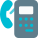 Pay telephone service with a hand receiver and base unit icon