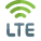 High speed LTE generation network and internet connectivity logotype icon