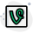 Vine V logotype is video sharing microblogging portal icon