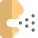 Dry cough with droplets a symptoms of coronavirus patient icon