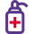 Alcohol based sanitizer for hand and other body parts cleaning icon