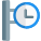 Large clock at airport with hour and minute hand icon