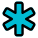 Asterisk key for computer keyboard layout function icon