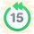 Torna 15 secondi indietro icon