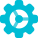 Cog wheel for application and computer management icon