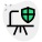 Defensive protection on a smart school software isolated on a white background icon