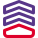Major military rank double stripe uniform insignia icon
