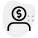 Bank service manager used with dollar head icon