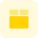 Top split section with bottom content section grid icon