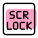 Scroll lock key function on computer keyboard layout icon