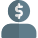 Bank service manager used with dollar head icon