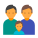 famiglia-due-uomini-tipo-di-pelle-3 icon