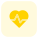 Cardiology department in the hospital with a heart and an oscillating wave logotype icon