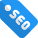 Seo lable with price tag isolated on a white background icon