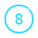 Circled 8 icon