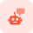 Advanced robot with a internal service message chat bubble isolated on a white background icon