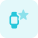 Favorite contact starred on smartwatch logotype layout icon