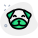 Happy smiling pug dog face with eyes closed emoji icon
