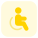 Disability section for physically challenged people in a hospital icon