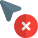 Delete selection cursor point and deselect indicator icon