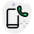 Cell phone with dialler handset receiver logotype icon