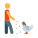 Man Feeding Chicken icon