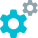 Cogs used for setting and mantinance in computer operating system icon