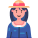 Farmer old woment icon